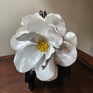 Handcrafted Oyster Shell Magnolia Flower